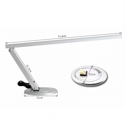 Маникюрная люминесцентная лампа Table Lamp T5 tulb 14 W silver фото 2