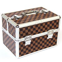 Кейс-чемодан Art Beauty black brown silver для мастеров маникюра, парикмахеров, косметологов и визажистов