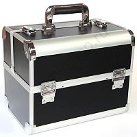 Кейс-чемодан Art Beauty black silver для мастеров маникюра, парикмахеров, косметологов и визажистов
