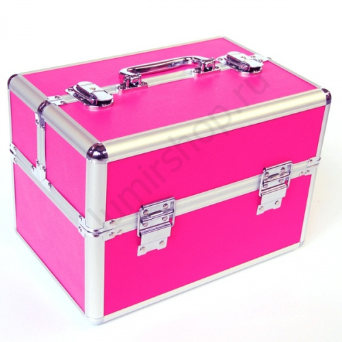 Кейс-чемодан Art Beauty fuchsia silver для мастеров маникюра, парикмахеров, косметологов и визажистов