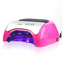 Светодиодная LED лампа Powerful 48 W pink с LCD дисплеем и сенсором для сушки покрытий на ногтях