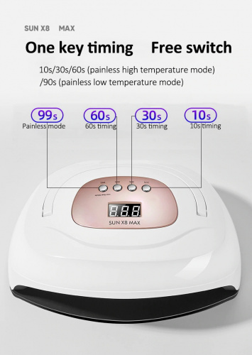 Светодиодная лампа SUN X8 Max UV+LED 150 Вт (белая) фото 3