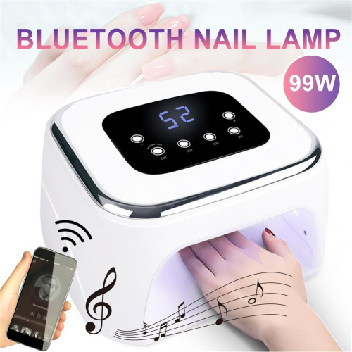 Светодиодная лампа Fashion Nail UV+LED 99 Вт Bluetooth (белая) фото 6