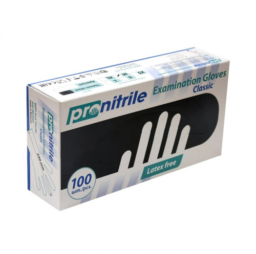 Перчатки нитриловые ProNitrile разм. L (черные) 50 пар/упк