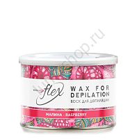 Теплый воск White Line Flex в банке "Малина" 400 мл.