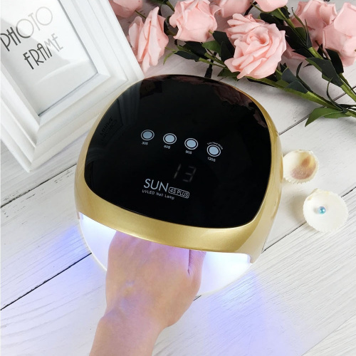 Светодиодная лампа SUN 4S Plus UV+LED 52 Вт (черно-золотая) фото 2