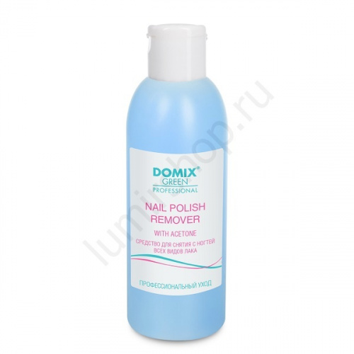 Средство для снятия всех видов лака с ацетоном Domix "DGP" NAIL POLISH REMOVER WITH ACETON, 200 мл