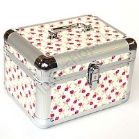 Кейс-чемодан Art Beauty beige rose silver для мастеров маникюра, парикмахеров, косметологов и визажистов