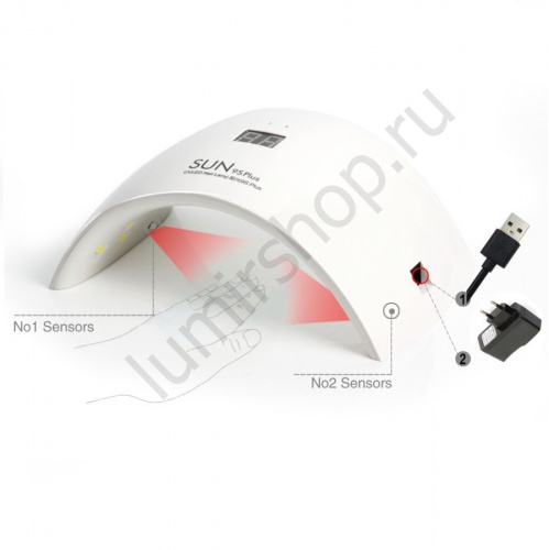 Комбинированная светодиодная UV+LED лампа SUN 9S Plus 36 W white с дисплеем и сенсором фото 2