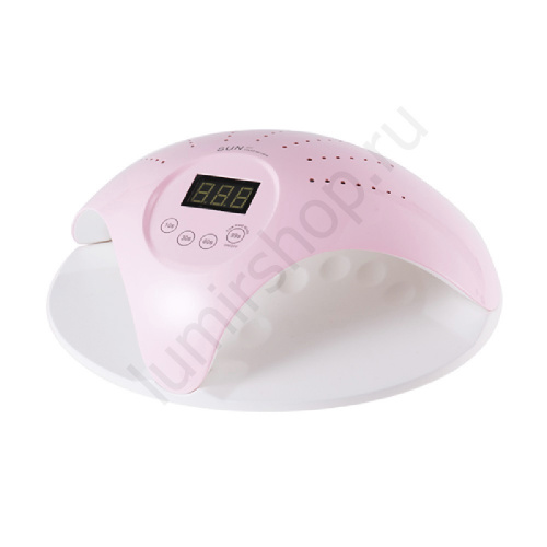 Комбинированная светодиодная UV+LED лампа SUN 669 72 W pink с дисплеем, сенсором и вентилятором