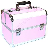 Кейс-чемодан Art Beauty pink silver для мастеров маникюра, парикмахеров, косметологов и визажистов