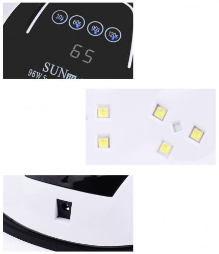 Светодиодная лампа SUN H5 Plus UV+LED 96 Вт (белая) фото 9
