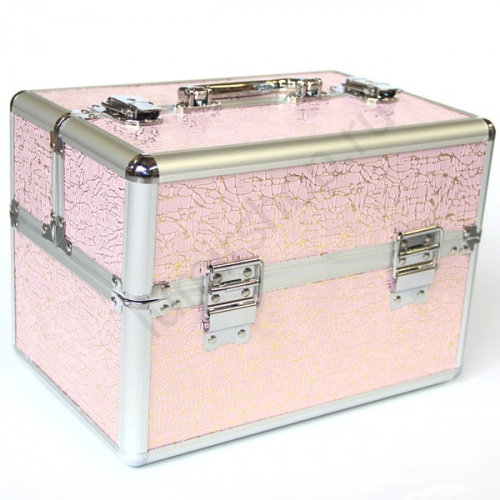 Бьюти кейс Art Beauty pink silver