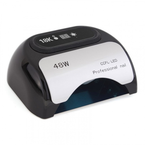 Гибридная лампа Professional Nail 18K 48 W CCFL+LED black с дисплеем и сенсором