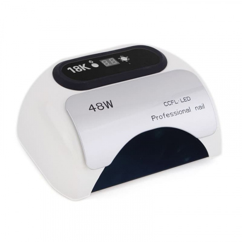 Гибридная лампа Professional Nail 18K 48 W CCFL+LED silver с дисплеем и сенсором